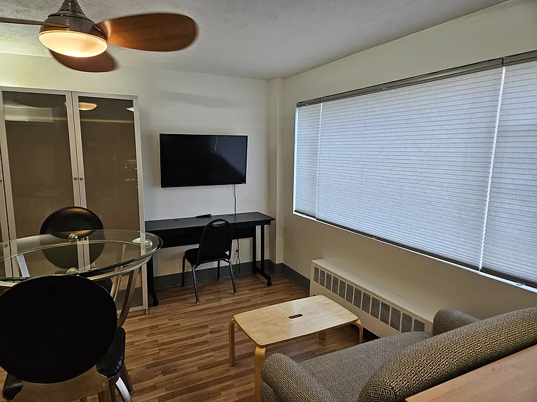 New honeycomb shades quickly provide privacy when needed.
