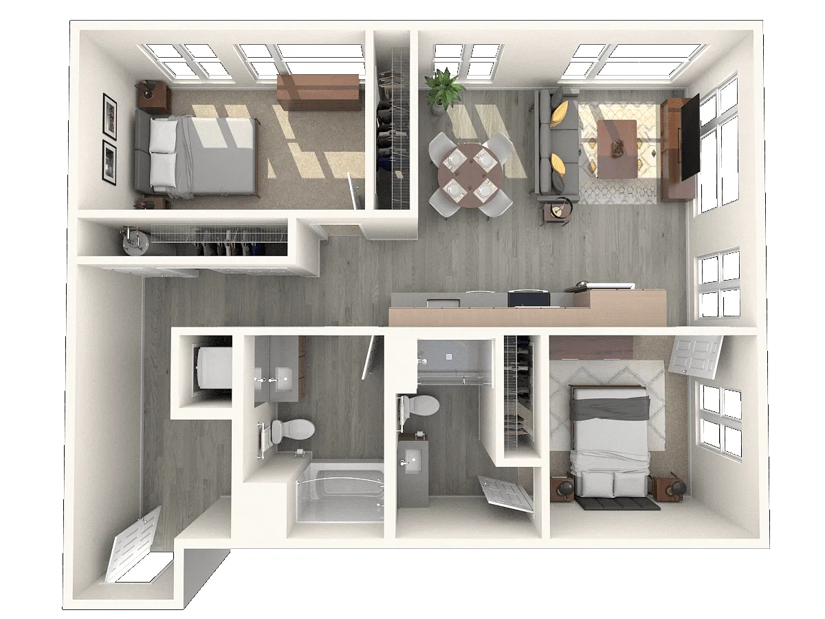 Floor plan 2X2 D