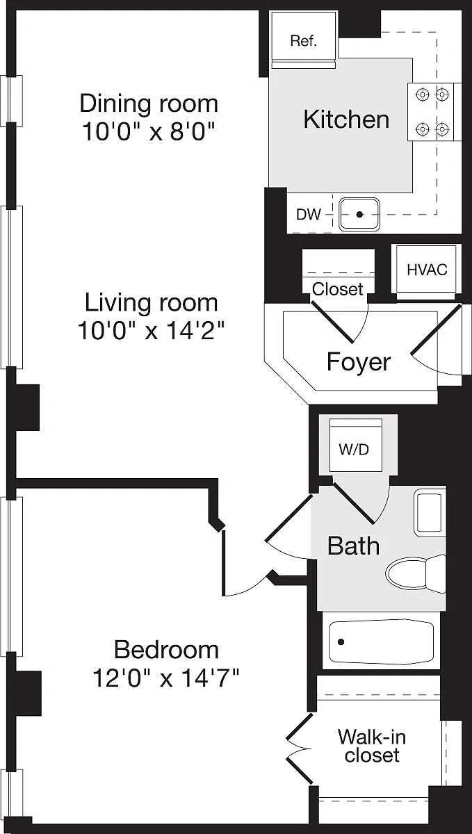 Floor plan 1 Bedroom I