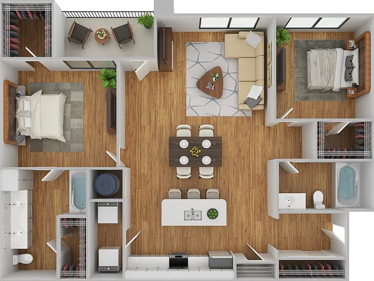 2 Bedroom | 2 Bath | 1176 SF | Renovated 2 Bedroom | 2 Bath | 1176 SF | Renovated