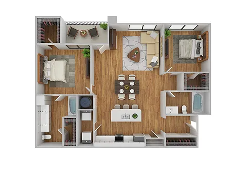 Floor plan B2 | Renovated