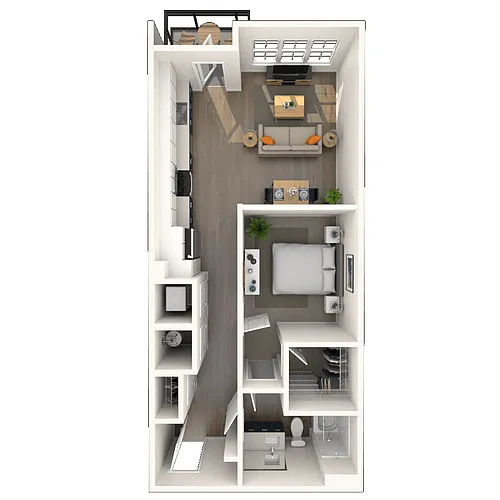 Floor plan A4.1 1x1 693 SF