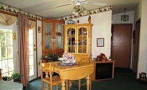 Hutch in corner & door to yard