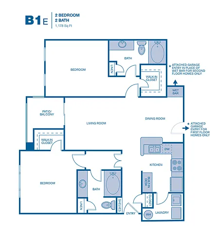 Floor plan B1E