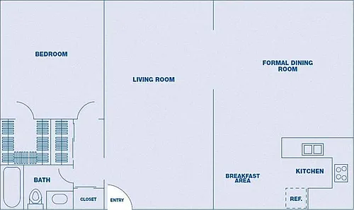 Floor plan 1 Bedroom/ 1 Bath
