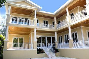 Terraces overlooking pool area & water
