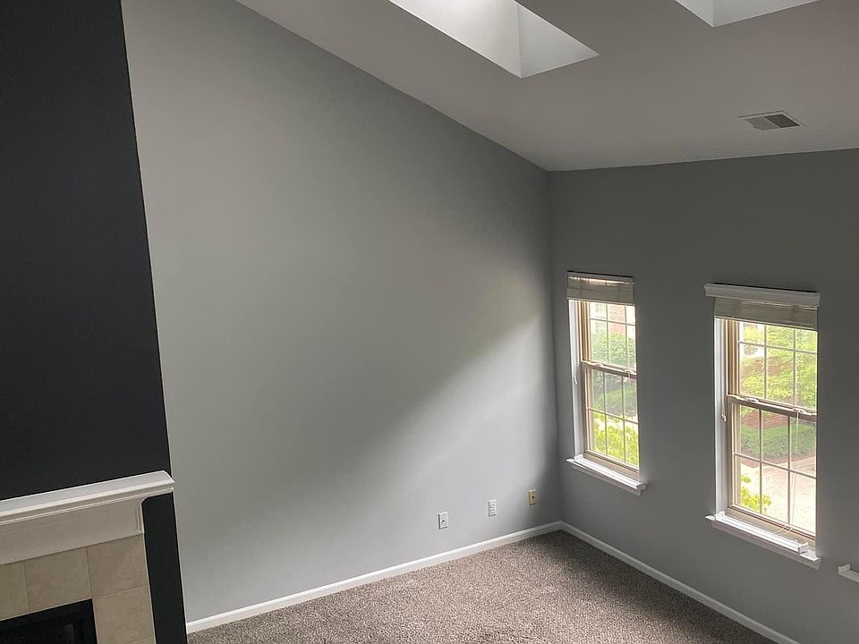 Family room with skylights