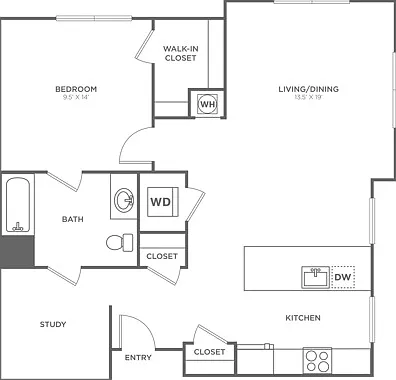 One Bedroom One Bath (862 SF) One Bedroom One Bath (862 SF)