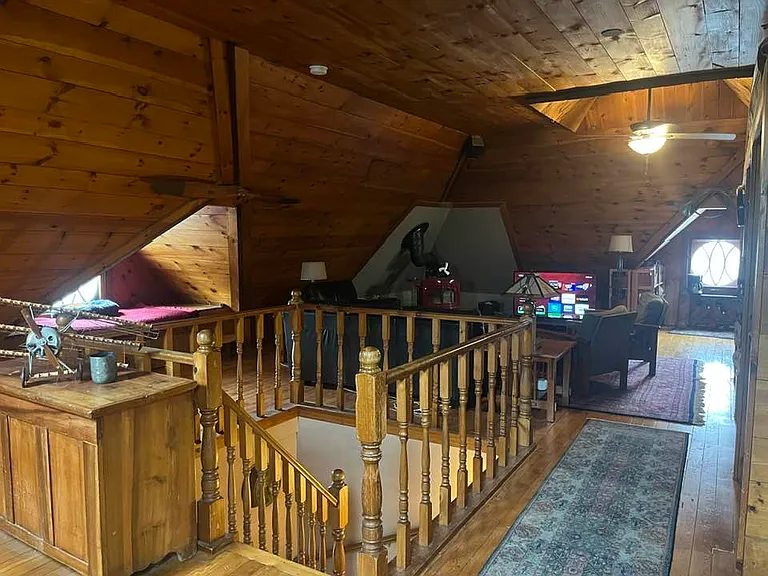 The length of the great room on floor three.