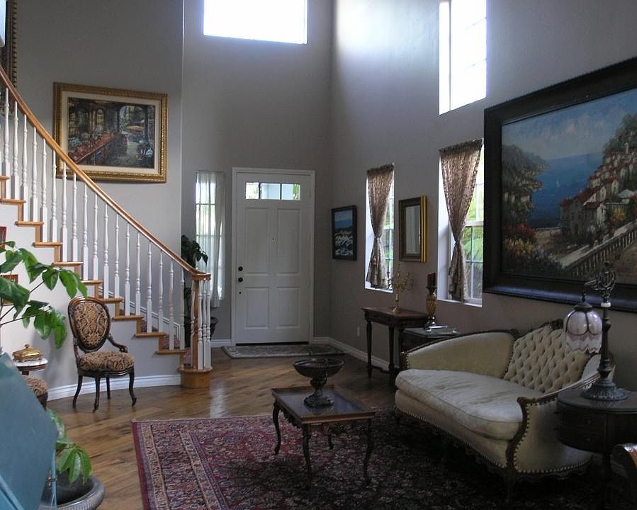 entry and living room