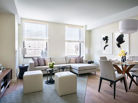 Experience premium brushed wide plank wood floors in your luxury rental apartment.