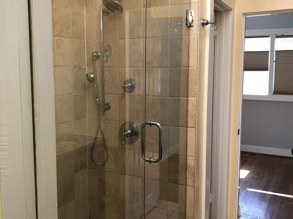 Large walk-in shower.