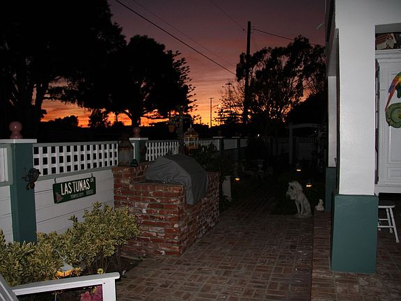 sunset from kitchen