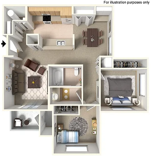 Floor plan STEWART 976SF