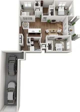 Floor Plan 3A | Seasons at Orchard Hills | Apartments in Oak Creek, WI Floor Plan 3A | Seasons at Orchard Hills | Apartments in Oak Creek, WI