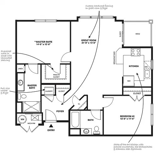 Floor plan Devonshire with Garage
