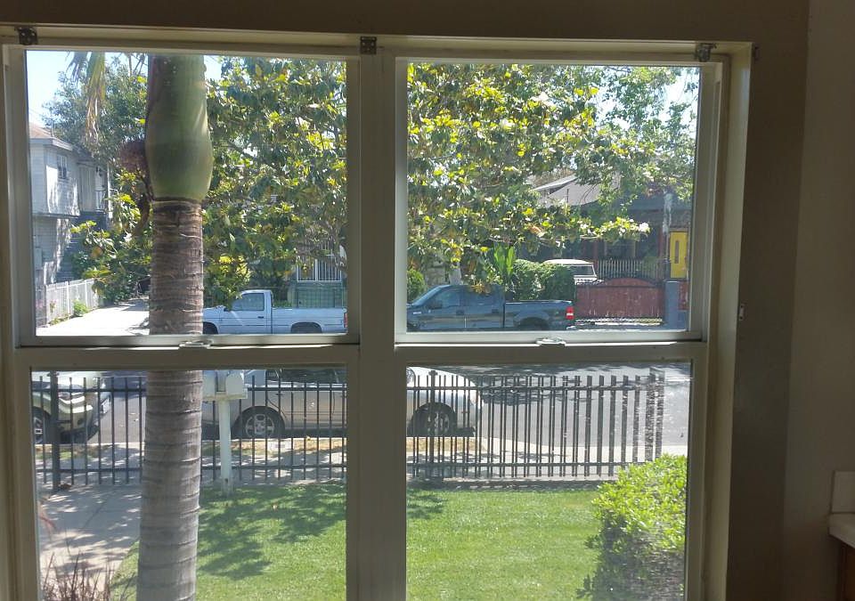 Window facing street- from inside Kitchen