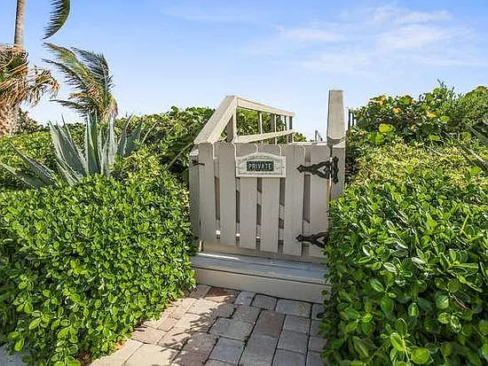 Entrance to private beach deck