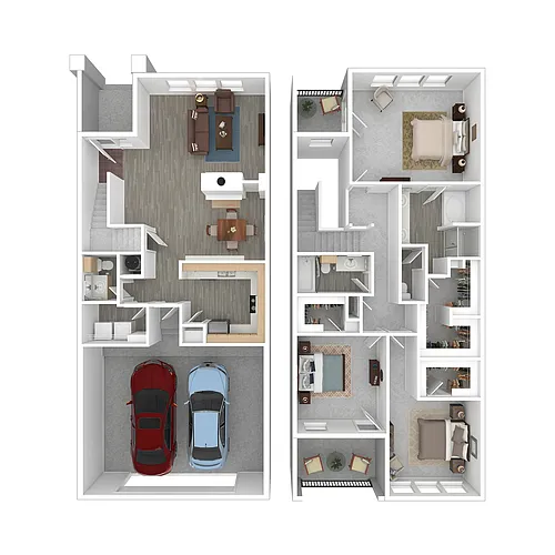 Floor plan C1 Carnegie Townhome