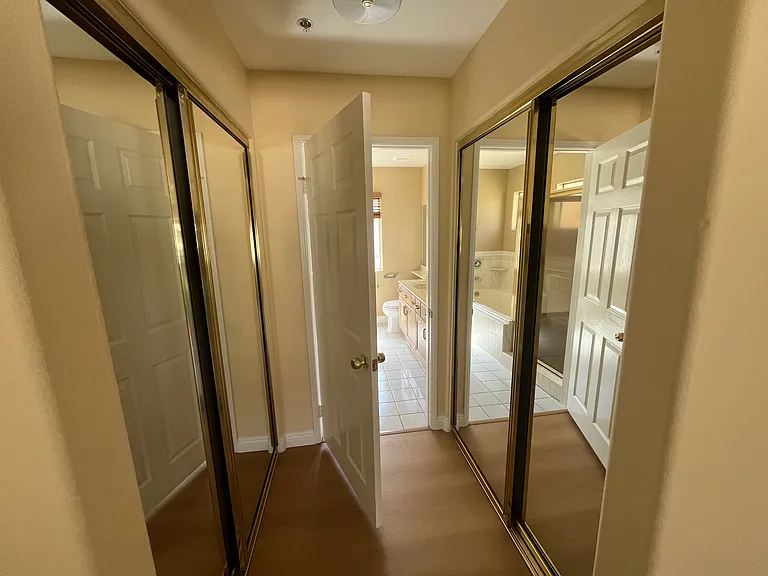 Double closets in Master bedroom