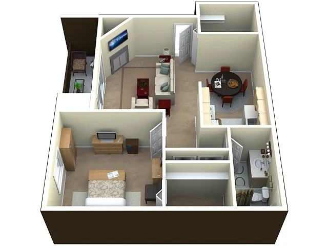 Floor plan 1 Bedroom Phase II