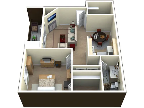 Floor plan 1 Bedroom Phase II