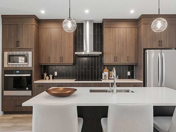 A photo of the kitchen of the Portland laned model by Brookfield Residential