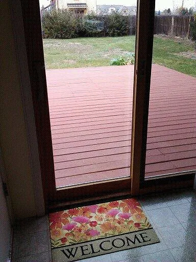 From kitchen to back deck/yard