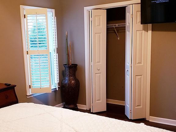 Internet TV and 2 closets in main bedroom