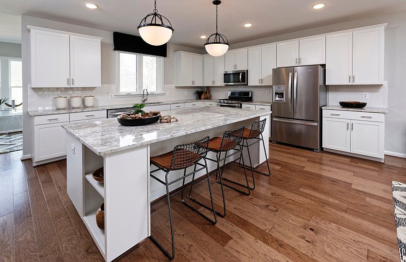 Rear Kitchen with an Oversized Island