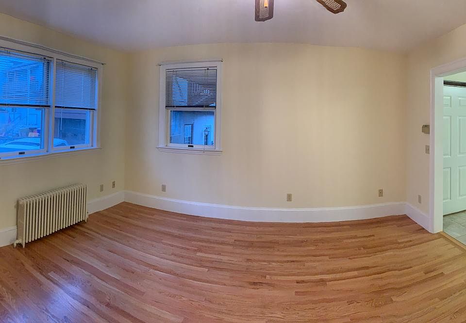 Panorama of living room and kitchen