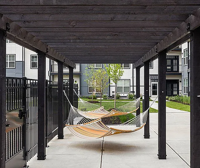 Outdoor Space Featuring Hammocks