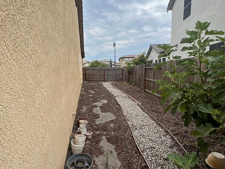 West side of home