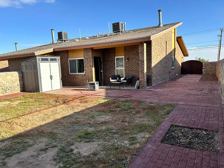 backyard with security gate