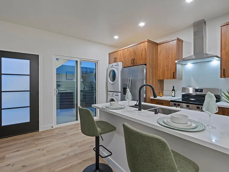 Laundry and Sliding glass door