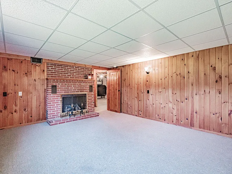 Partially finished basement