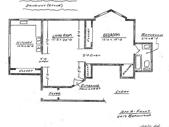 2419 Apartment A - Floor Plan