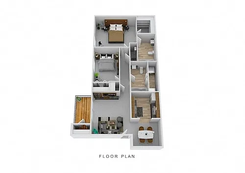 Floor plan Two Bedroom Two Bath