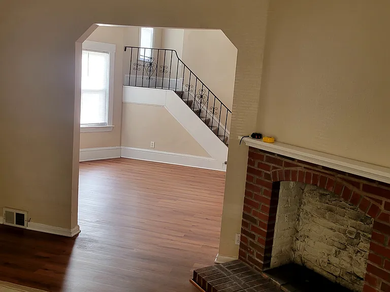 view of living and dining rooms