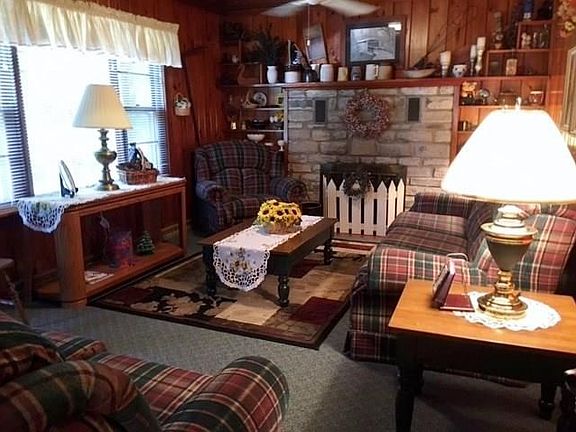 Living room with fireplace