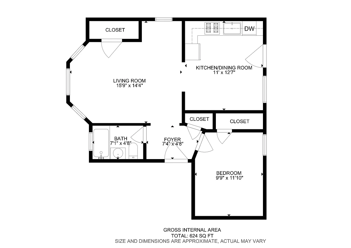 Floor plan One Bedroom