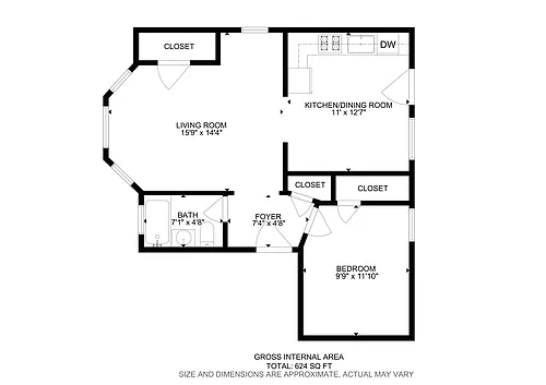 Floor plan One Bedroom
