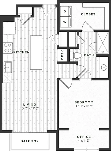 Floor plan 1B ALT3