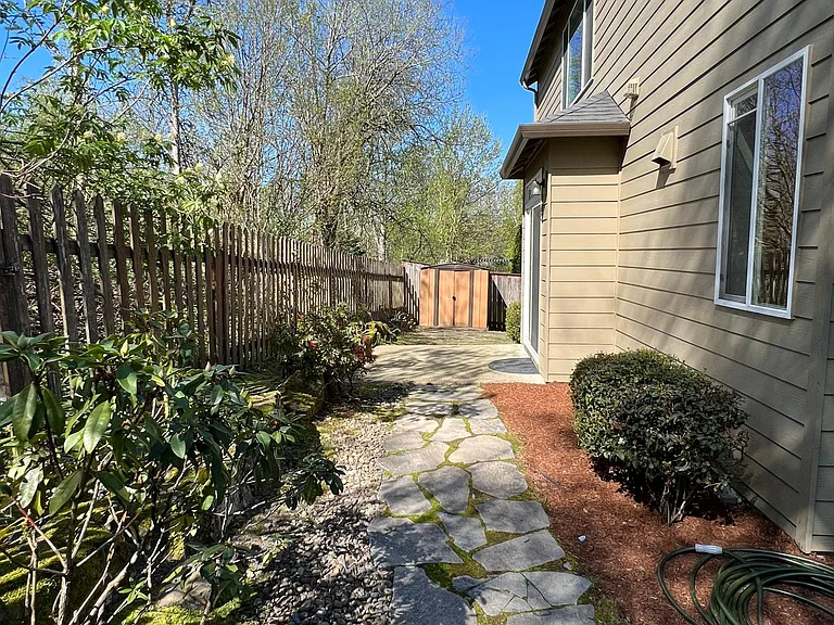 Backyard facing future park