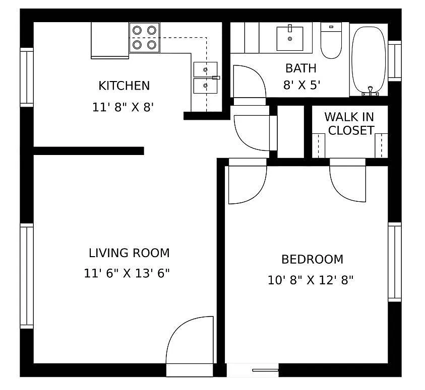 Floor plan 1 Bedroom