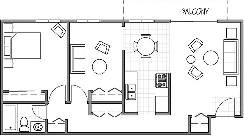 Floor plan 2-Bedroom