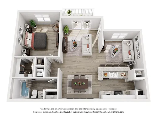 Floor plan 1 Bedroom A3