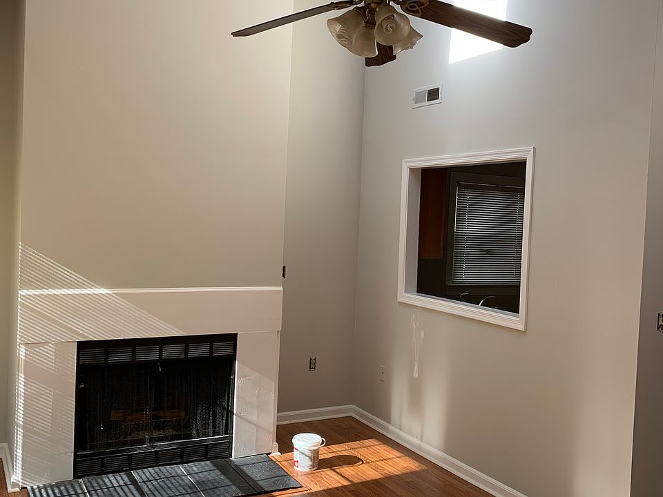 Living room with fireplace