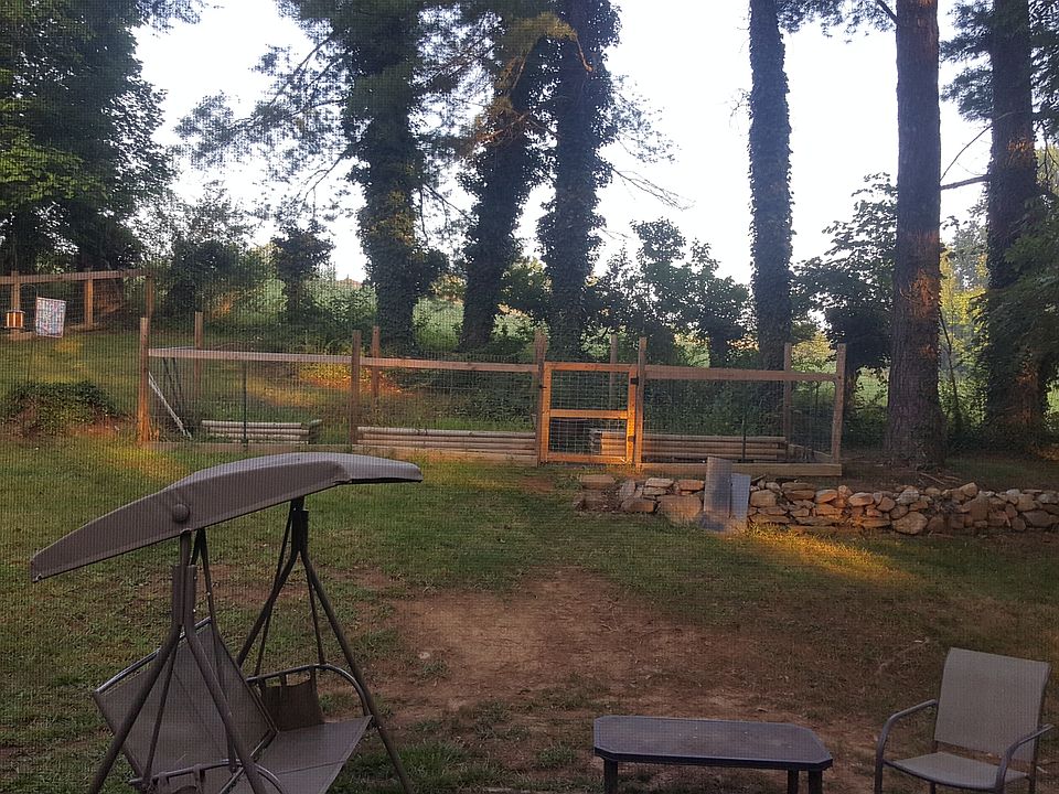 Fenced in back yard. 