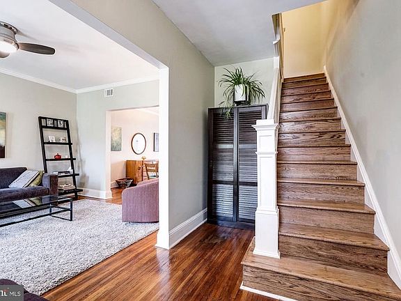 Gorgeous orig  wood floors thru main living space.